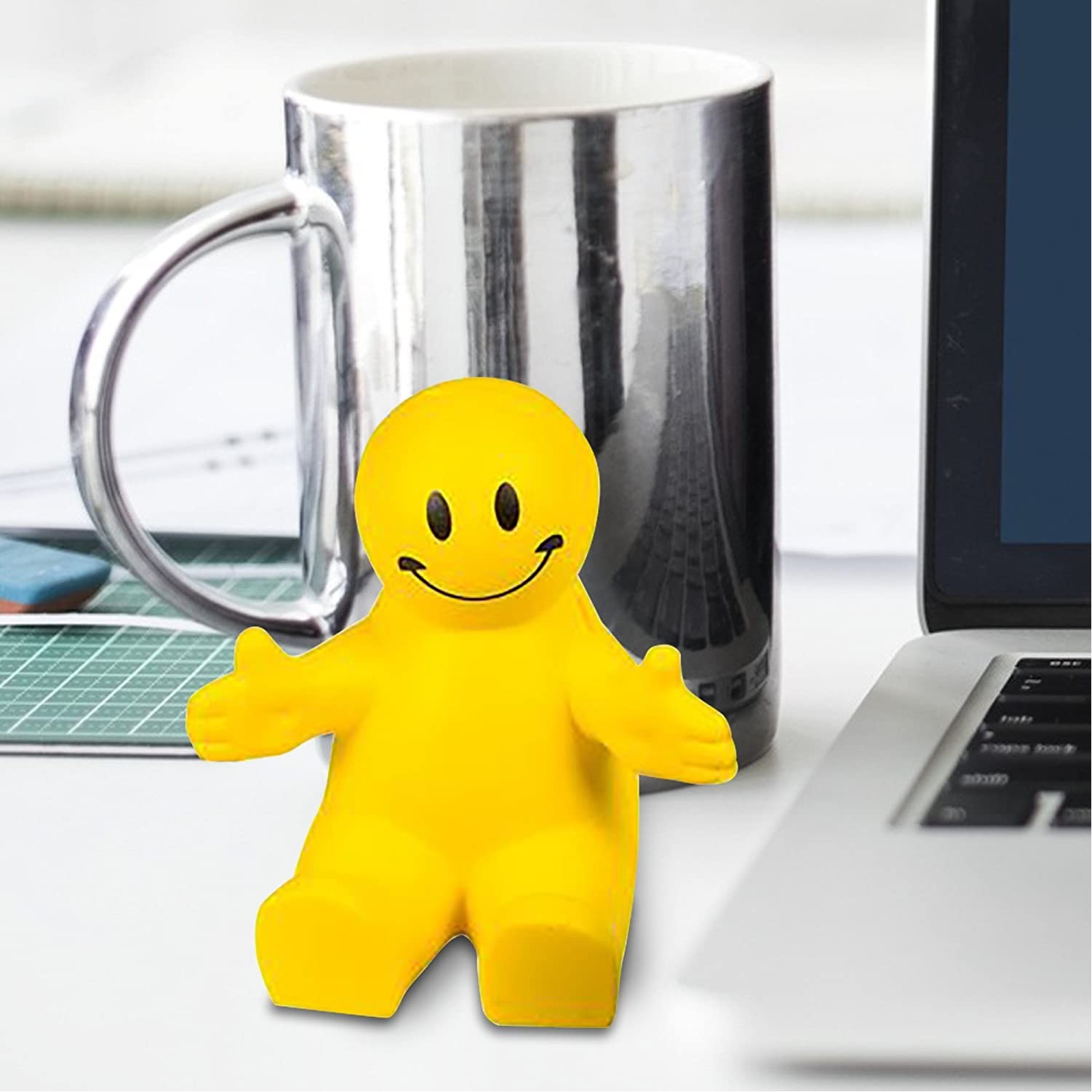 4 Inch Squeezable Smile Stress Reliever Phone Stand 3