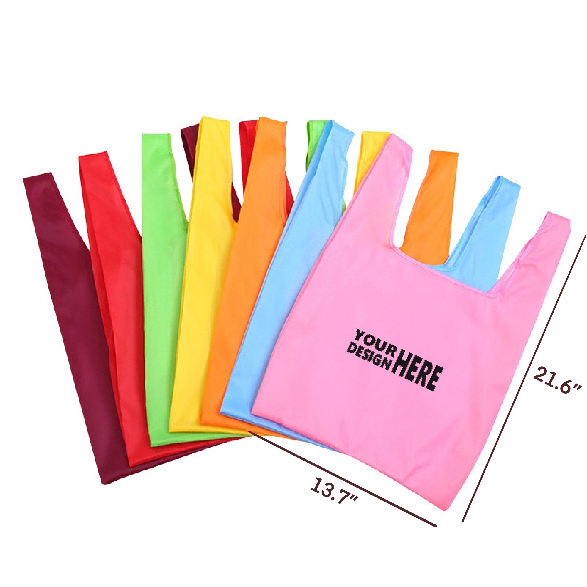 Polyester Folding Shopping Bag MOQ 100PCS, custom tote bag with logo imprint 3