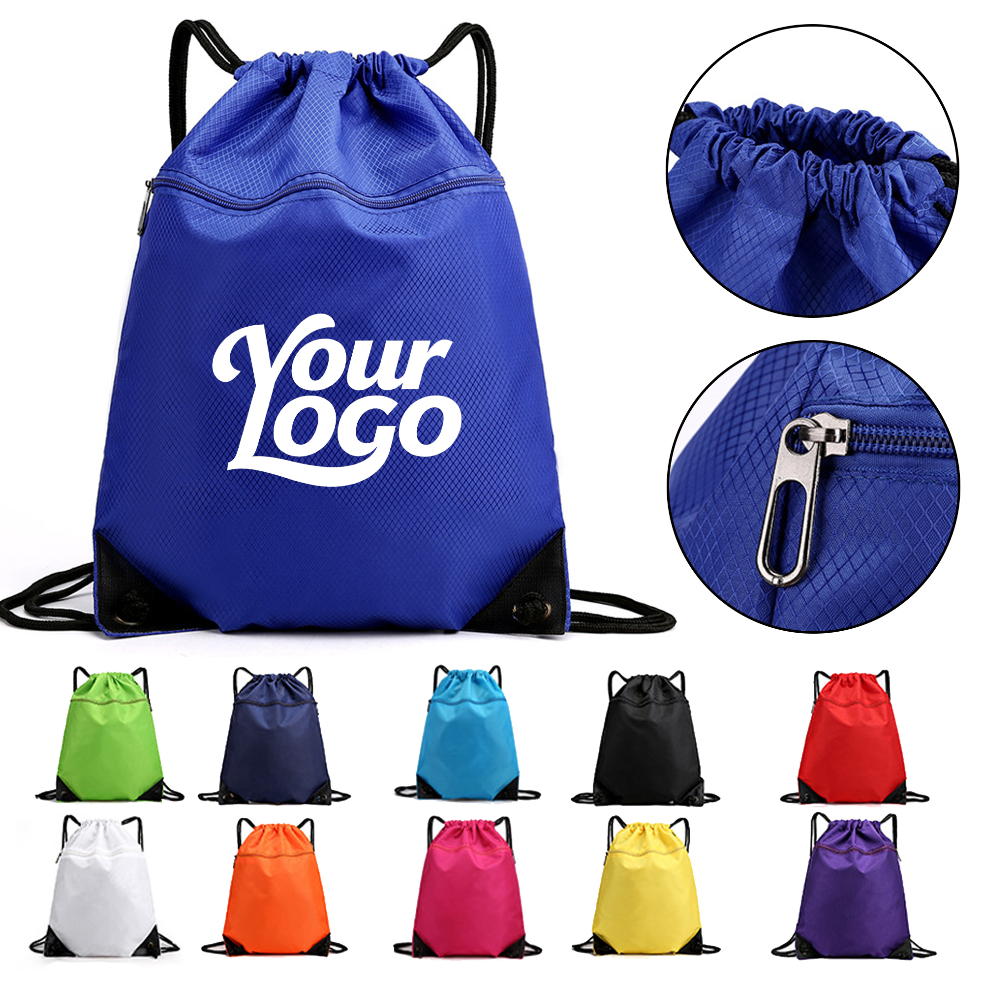 Colorful Polyester Drawstring Bag 3