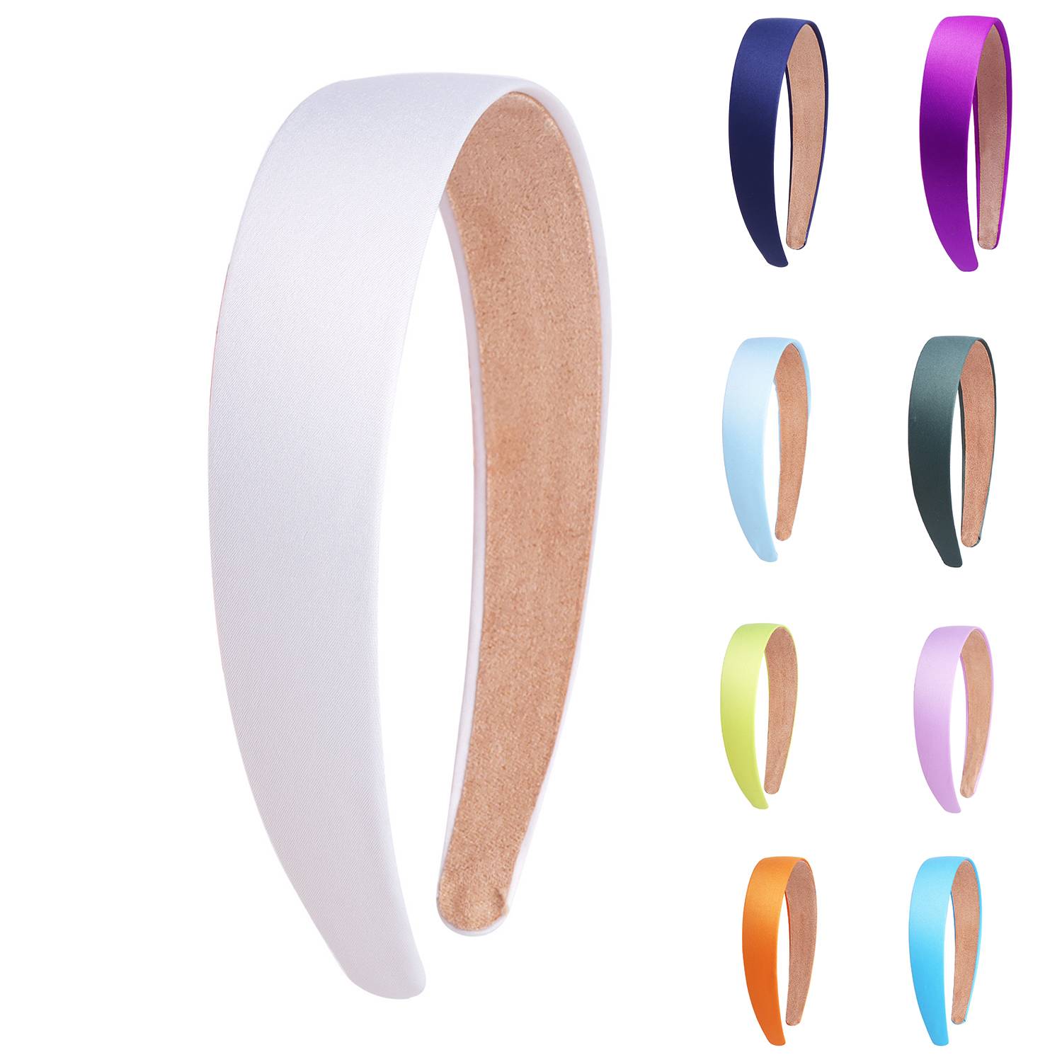 Women Wide Non Slip Satin Headband 7