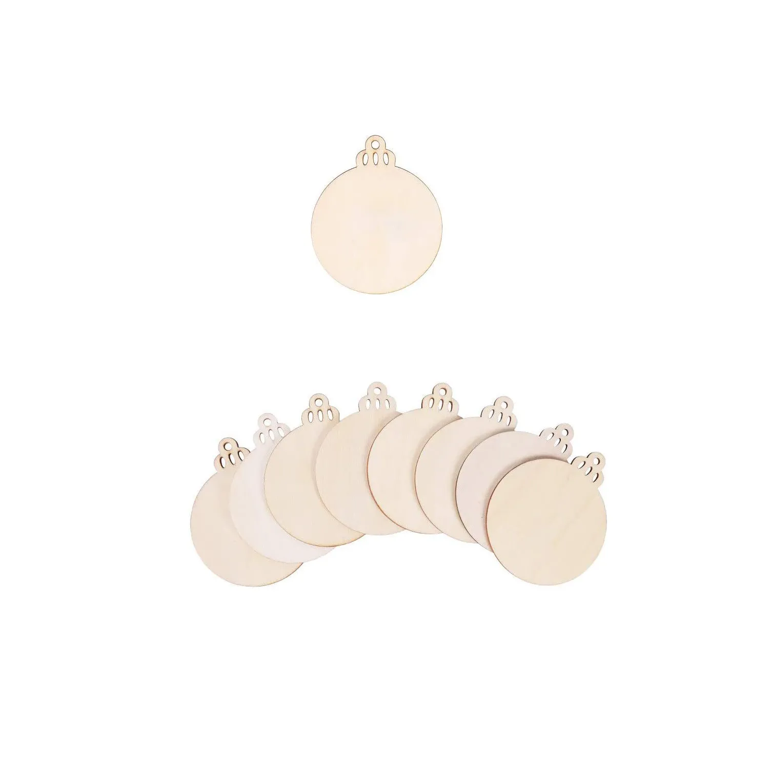 Wooden Christmas Ornaments Slices Circles 4