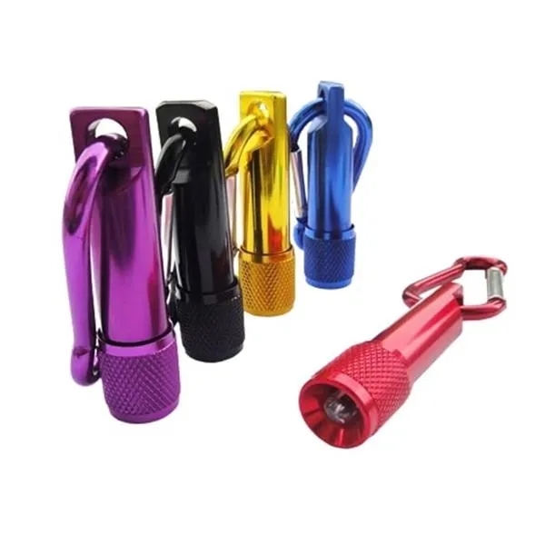 Mini Aluminum Flashlight with Carabiner 4