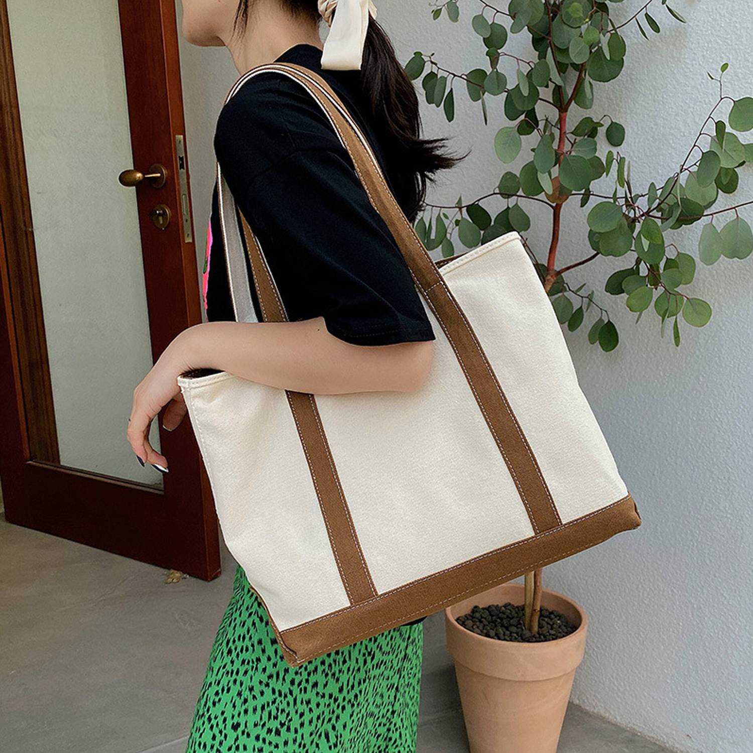 Eco-friendly Tote Canvas Bag, custom tote bag with logo imprint 3