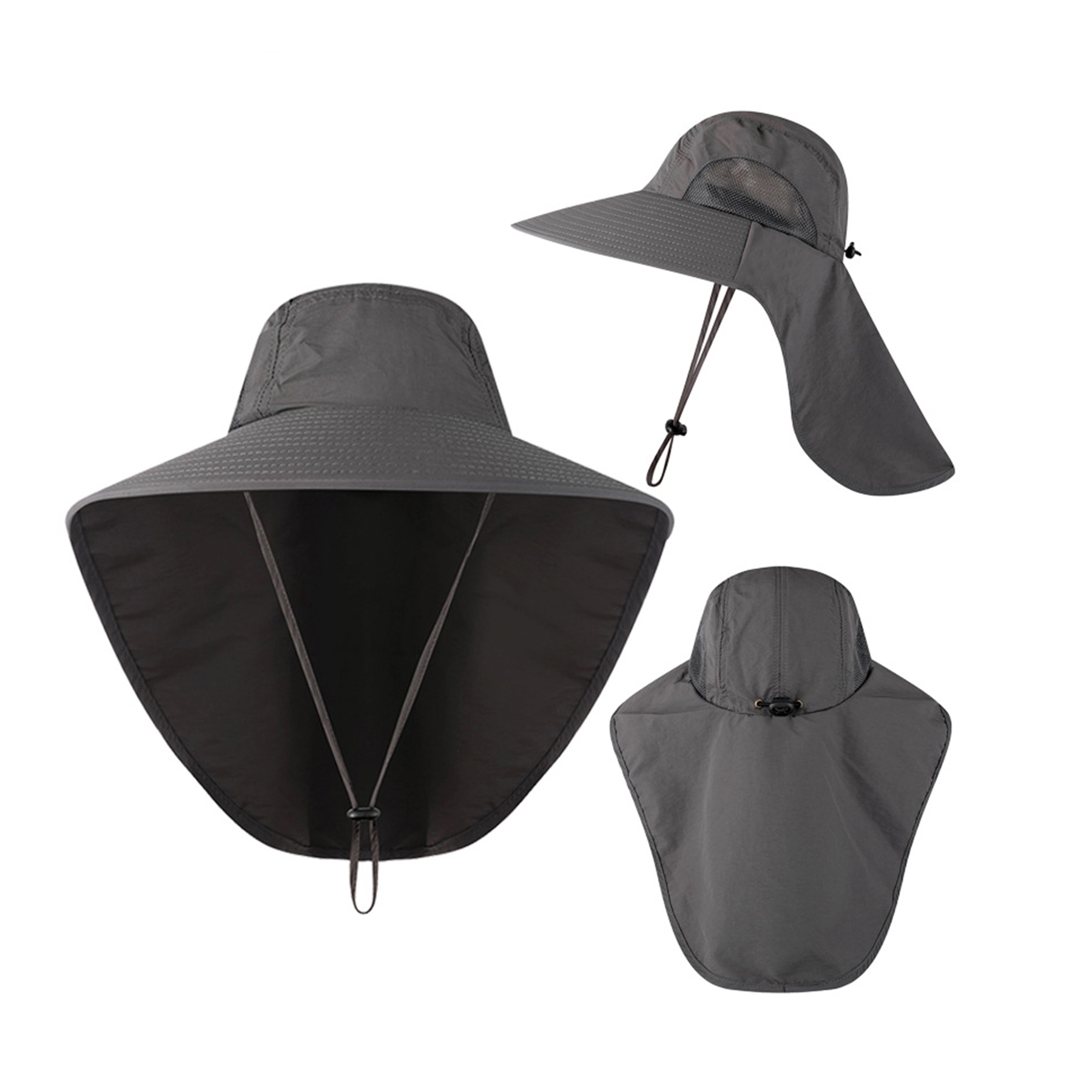 Wide Brim Sun Hat with Neck Flap 1