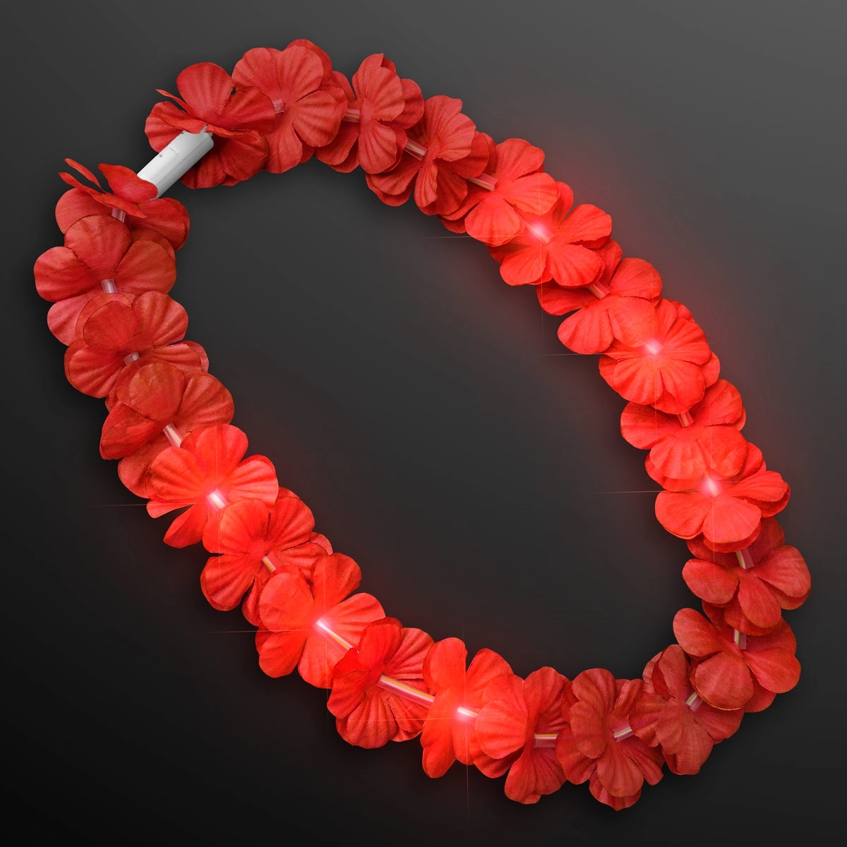 LED Hawaiian Flower Lei Party Necklaces 18