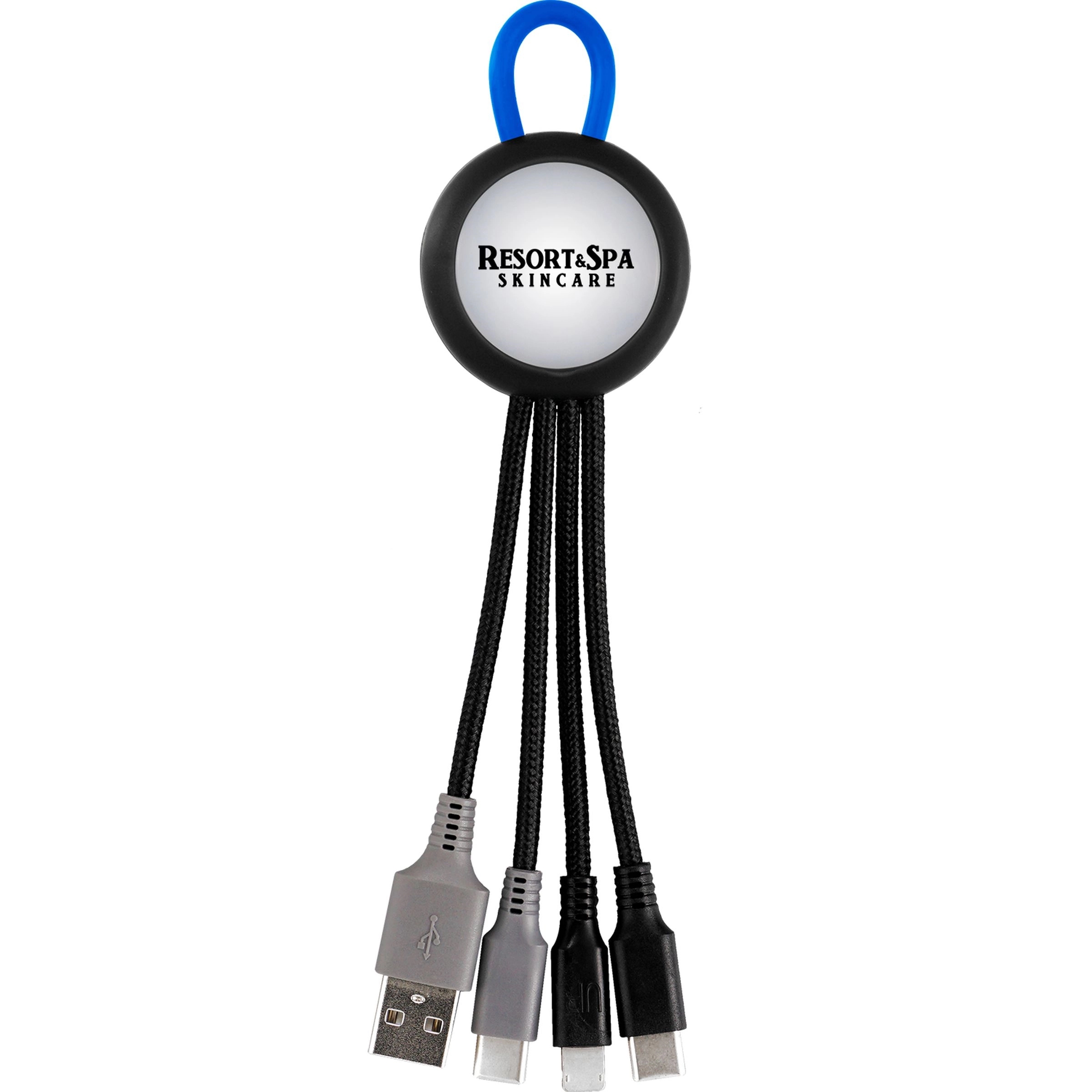Clearview Light Up Loop Dual Input 3-in-1 Charging Cable 4