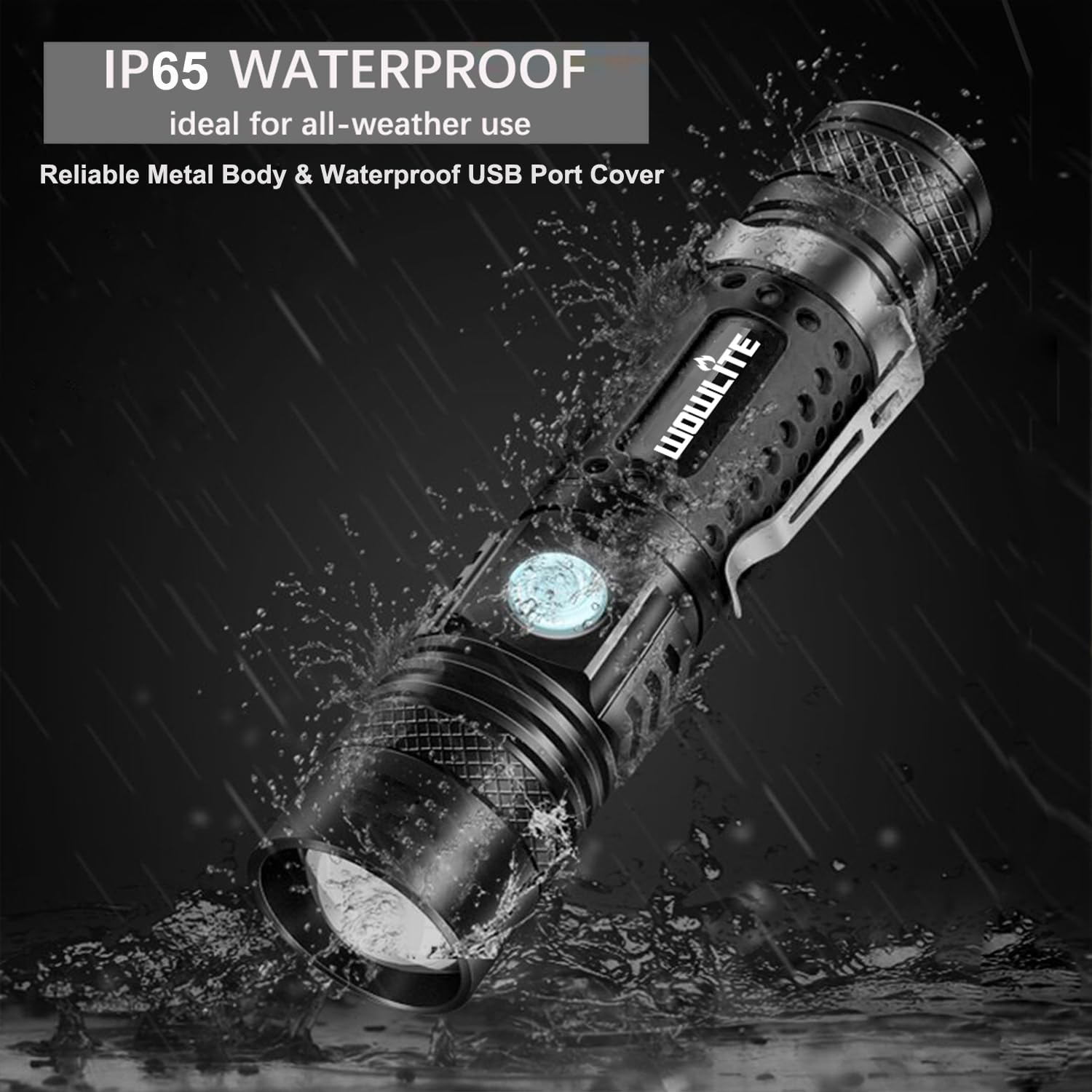 Multi-Function Zoom LED Flashlight - Compact & Rechargeable 1