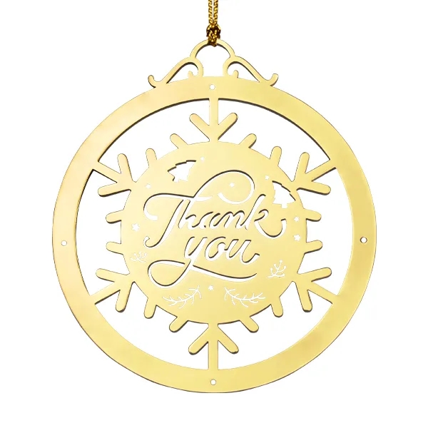 2" Custom Laser Cut Gold Ornaments(2mm) 1