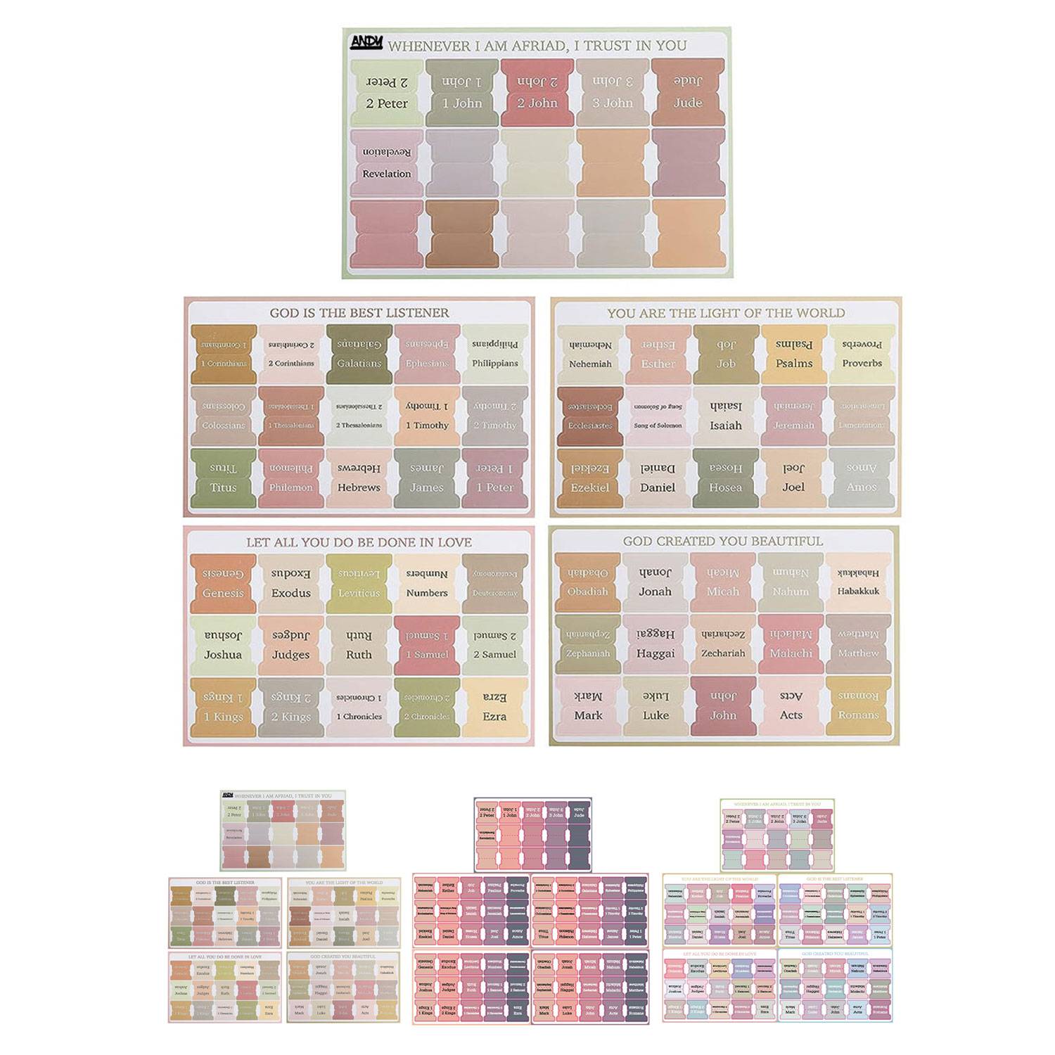 Bible Tabs w/ Unique Stickers 2
