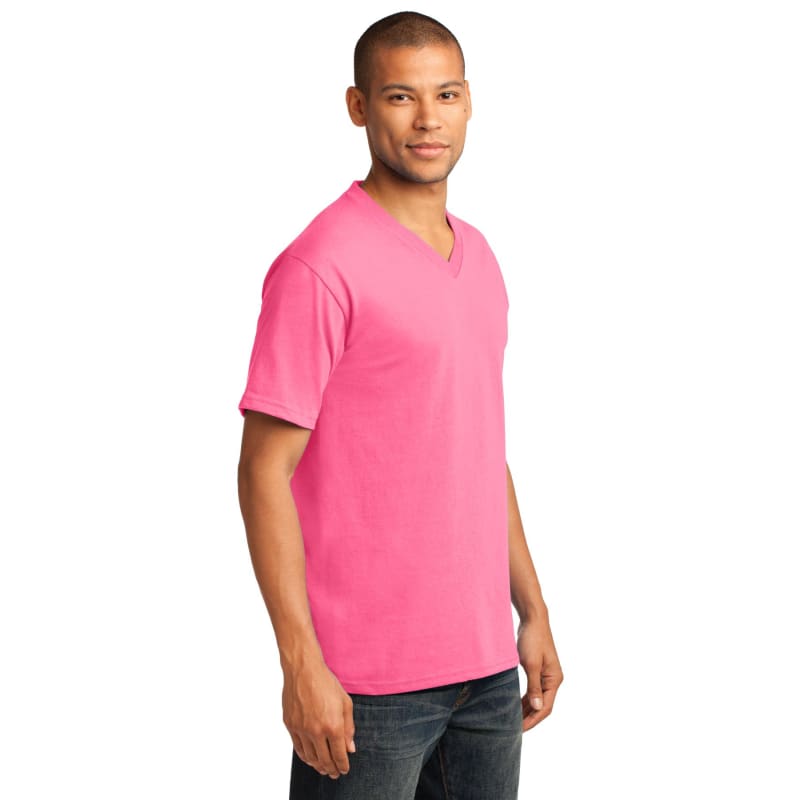 Port & Company Core Cotton V-Neck Tee. 14
