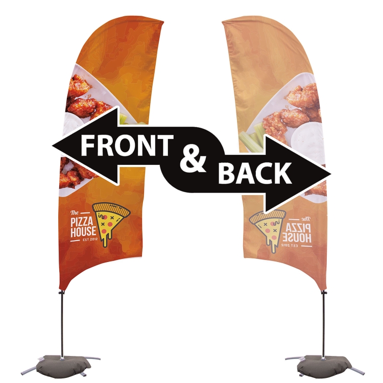 10.5' Value Razor Sail Sign Kit (Double-Sided with Cross Base) 5