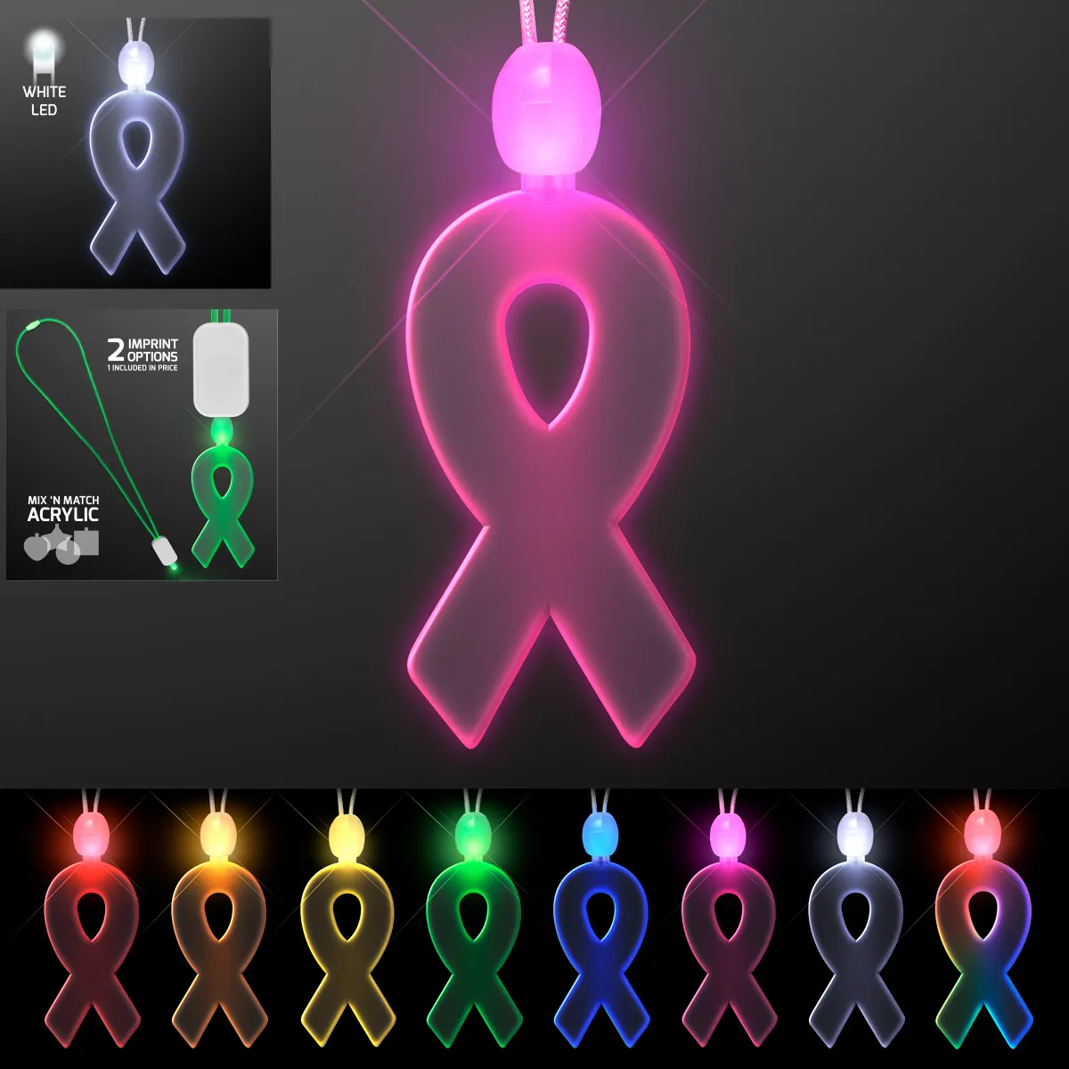 Light-up acrylic ribbon LED necklace 6