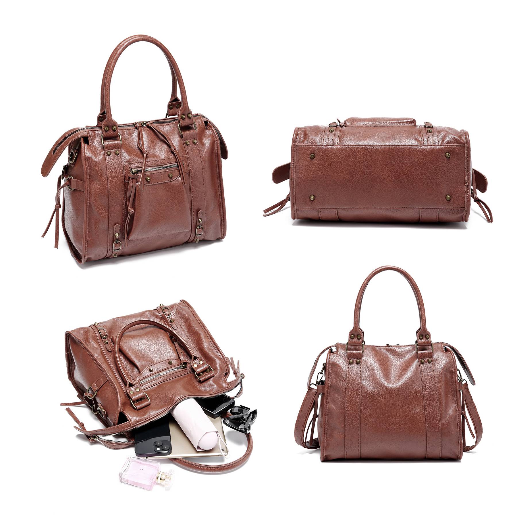 Large Hobo Soft Faux PU Leather Tote bag 5