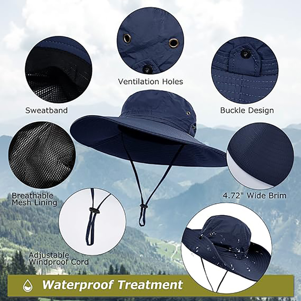 Waterproof Wide Brim Bucket Hat 3