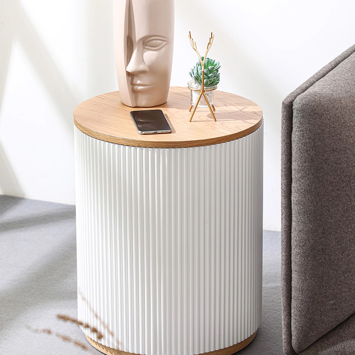 Modern Design Round End Storage Table 3