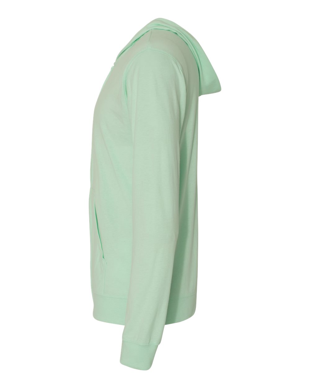 Sueded Long Sleeve Hooded Full Zip