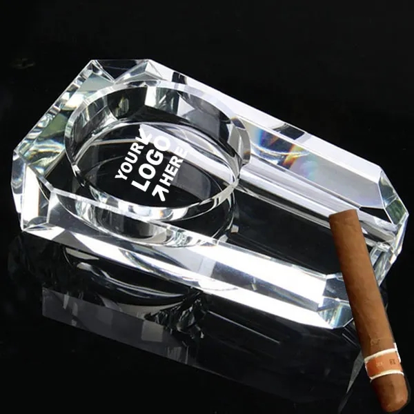 Clear Crystal Single Cigar Ashtray 2