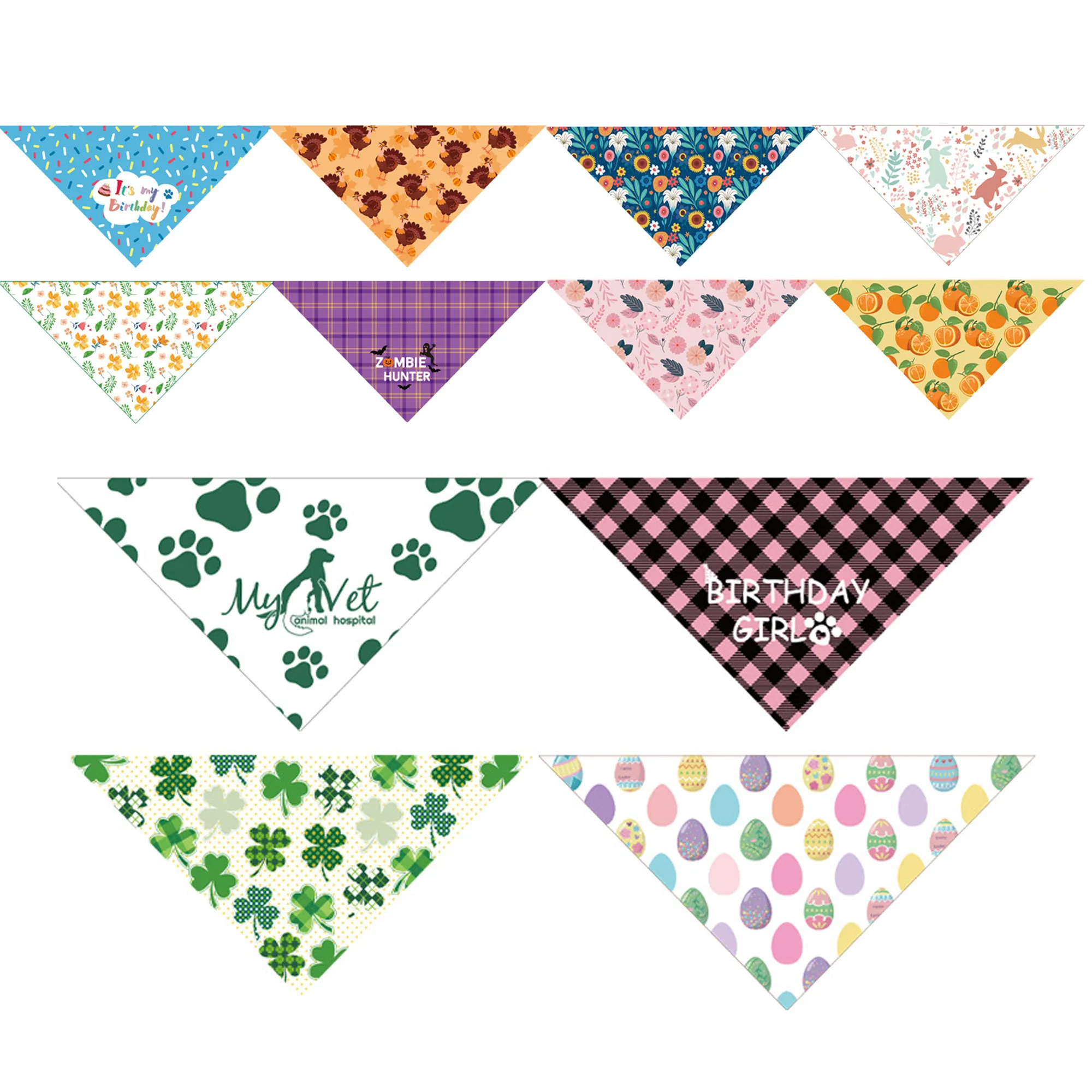 Full-color printed pet bandana 4