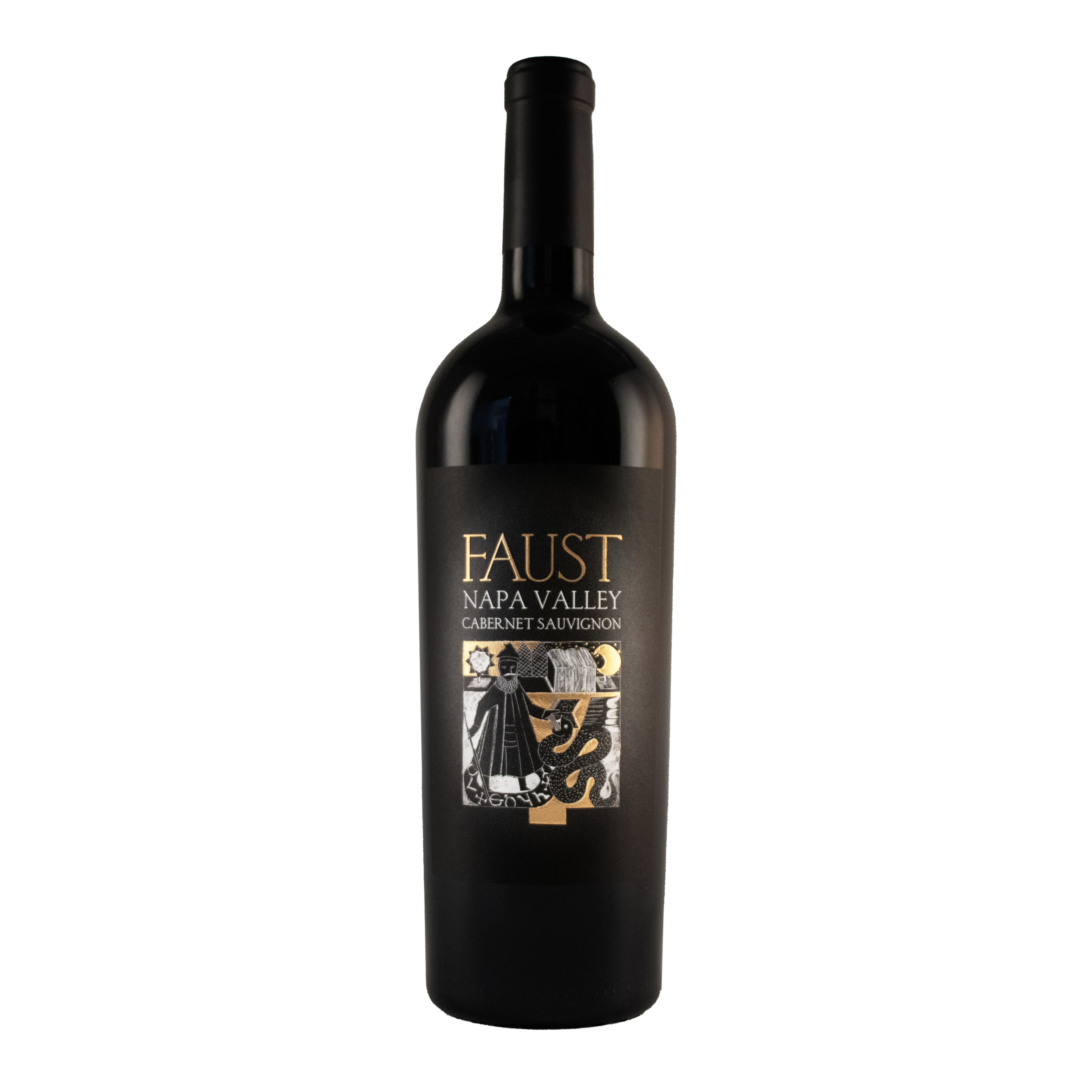 Etched Faust Cabernet Red Wine Bottle 1
