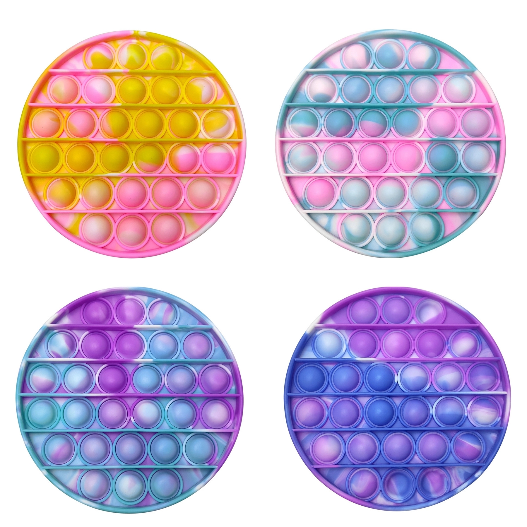 Round Camouflage Push Pop Bubble Fidget Toy 6