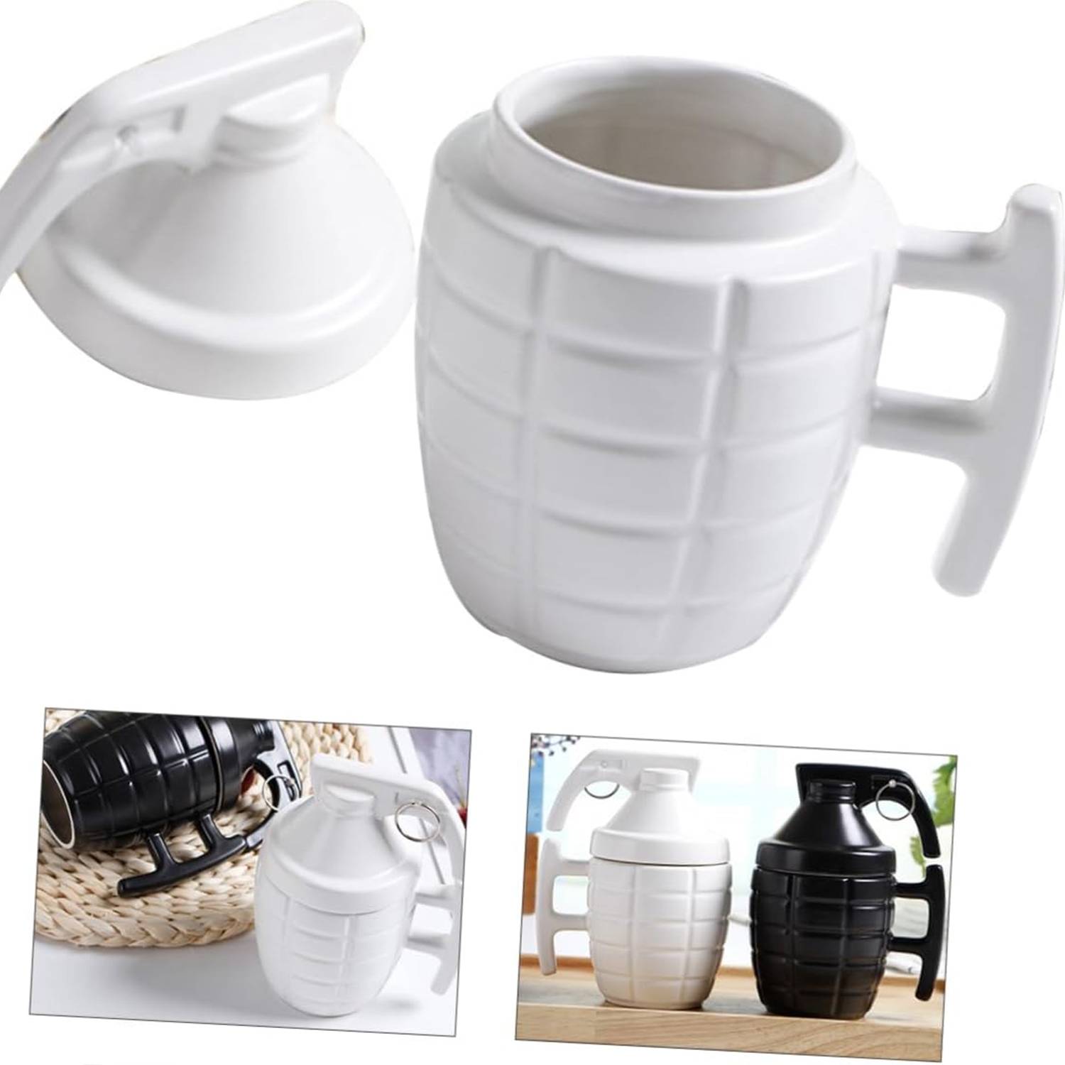 12oz Creative grenade ceramic mug 5