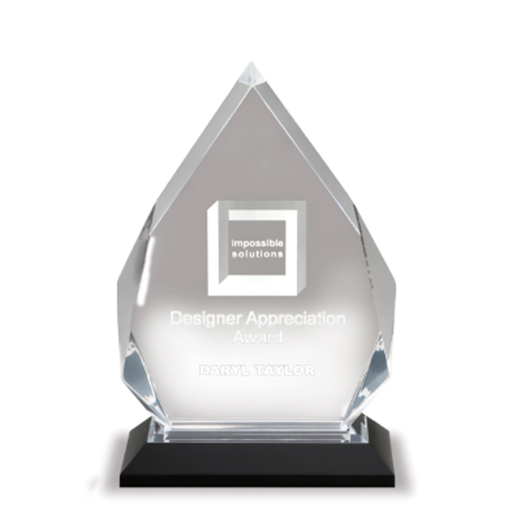 Silver Diamond Impress Acrylic Award (5 1/4" x 7 3/4") 2