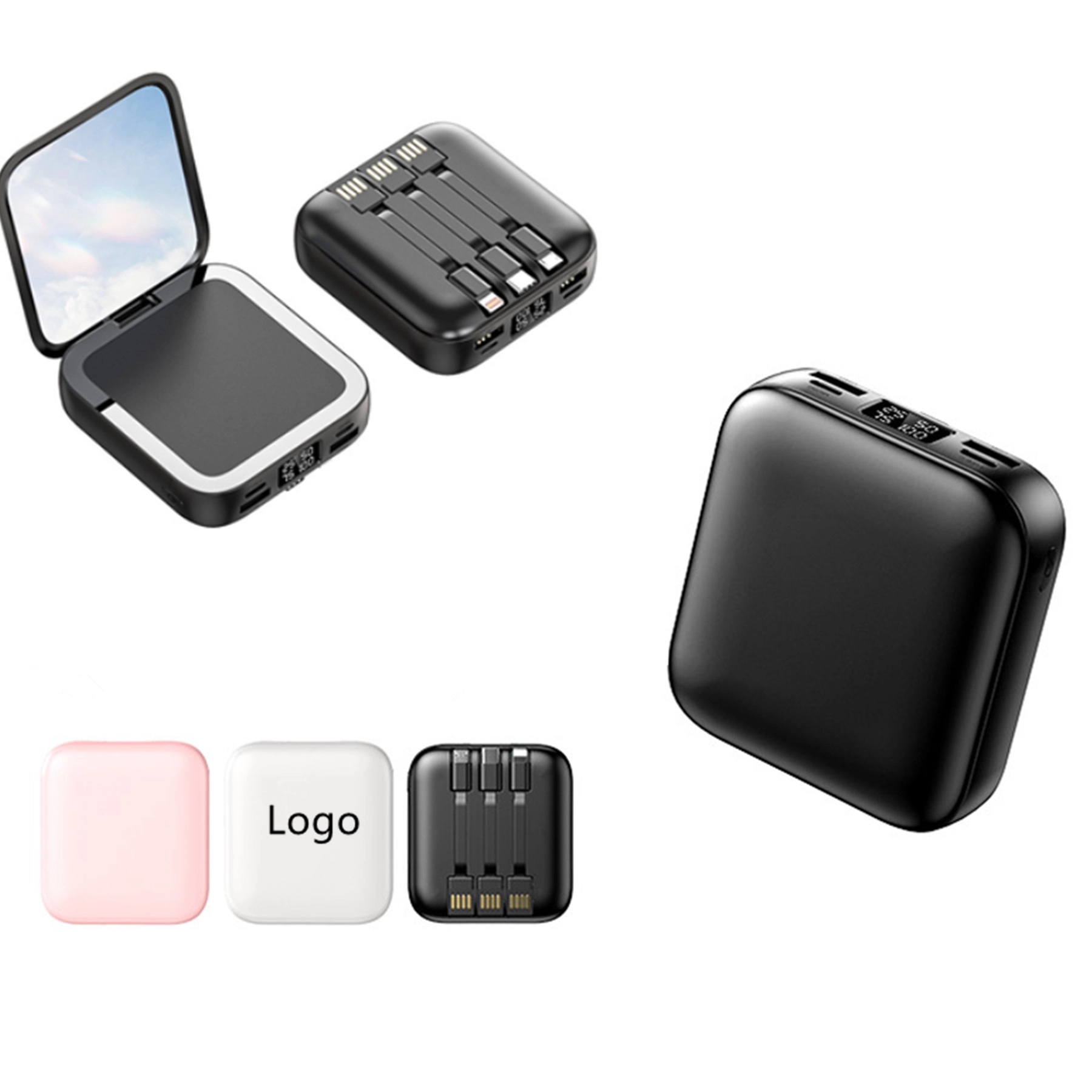 Mirror Power Bank w/LED Lights 3