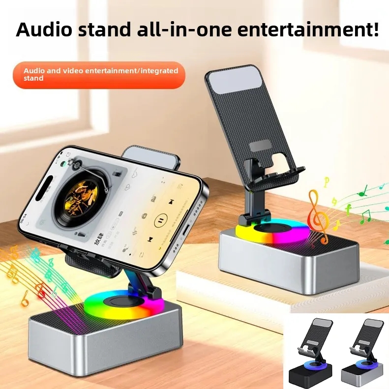 Foldable Bluetooth Speaker Phone Stand with Wireless Charging 6