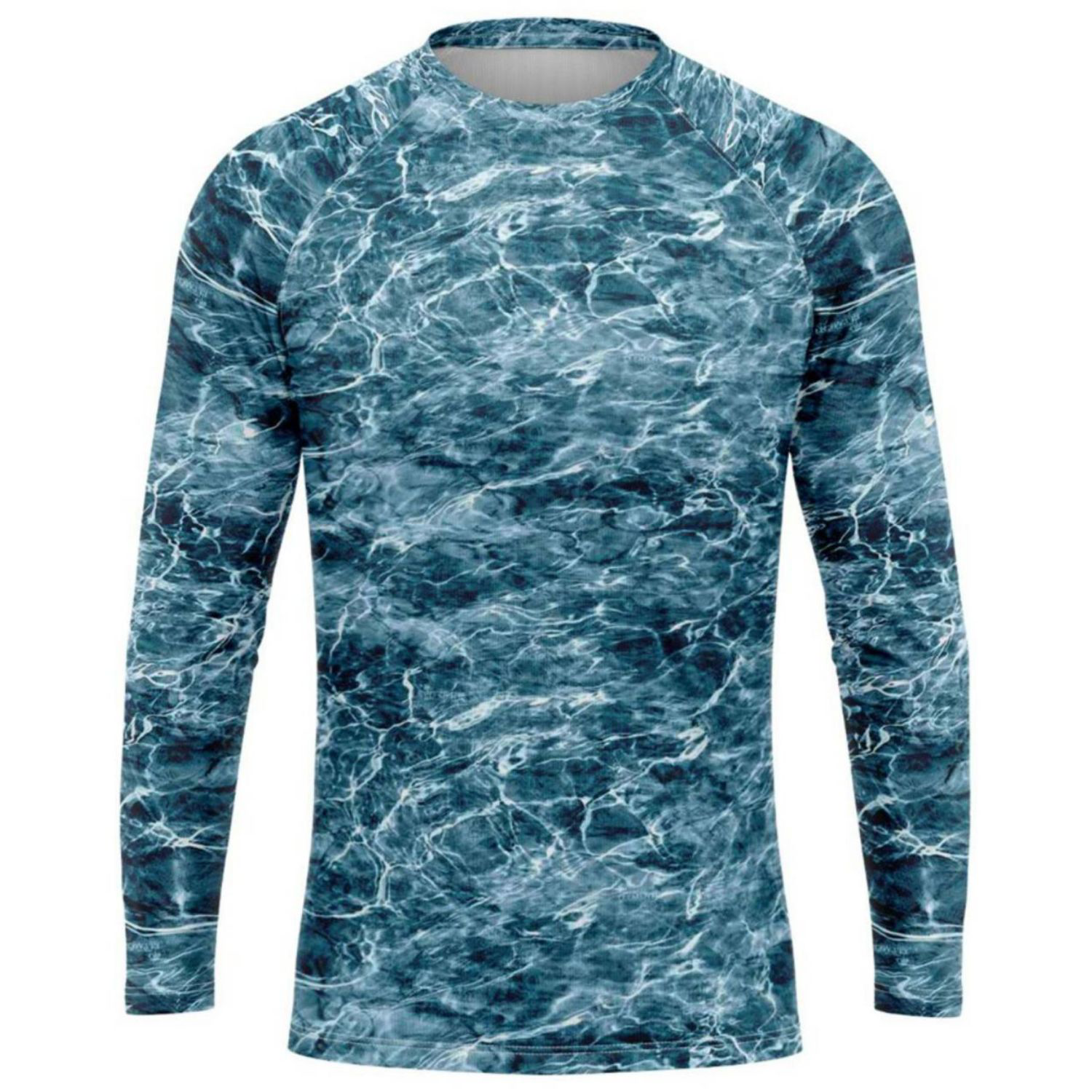 Mossy Oak® Men's 4.4 oz. Polyester Interlock Raglan Long Sleeve T-Shirt, UPF 50+ 3