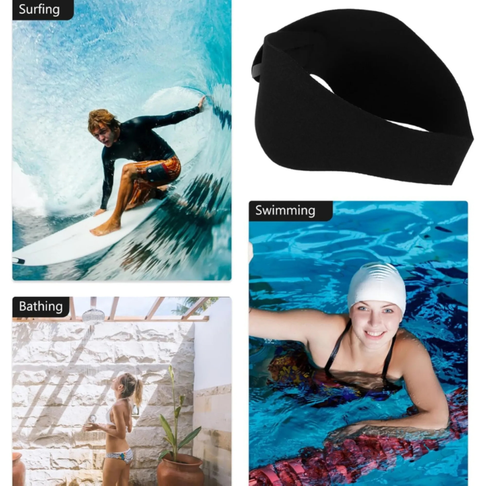 Waterproof Swimming Ear Protection Headband 3