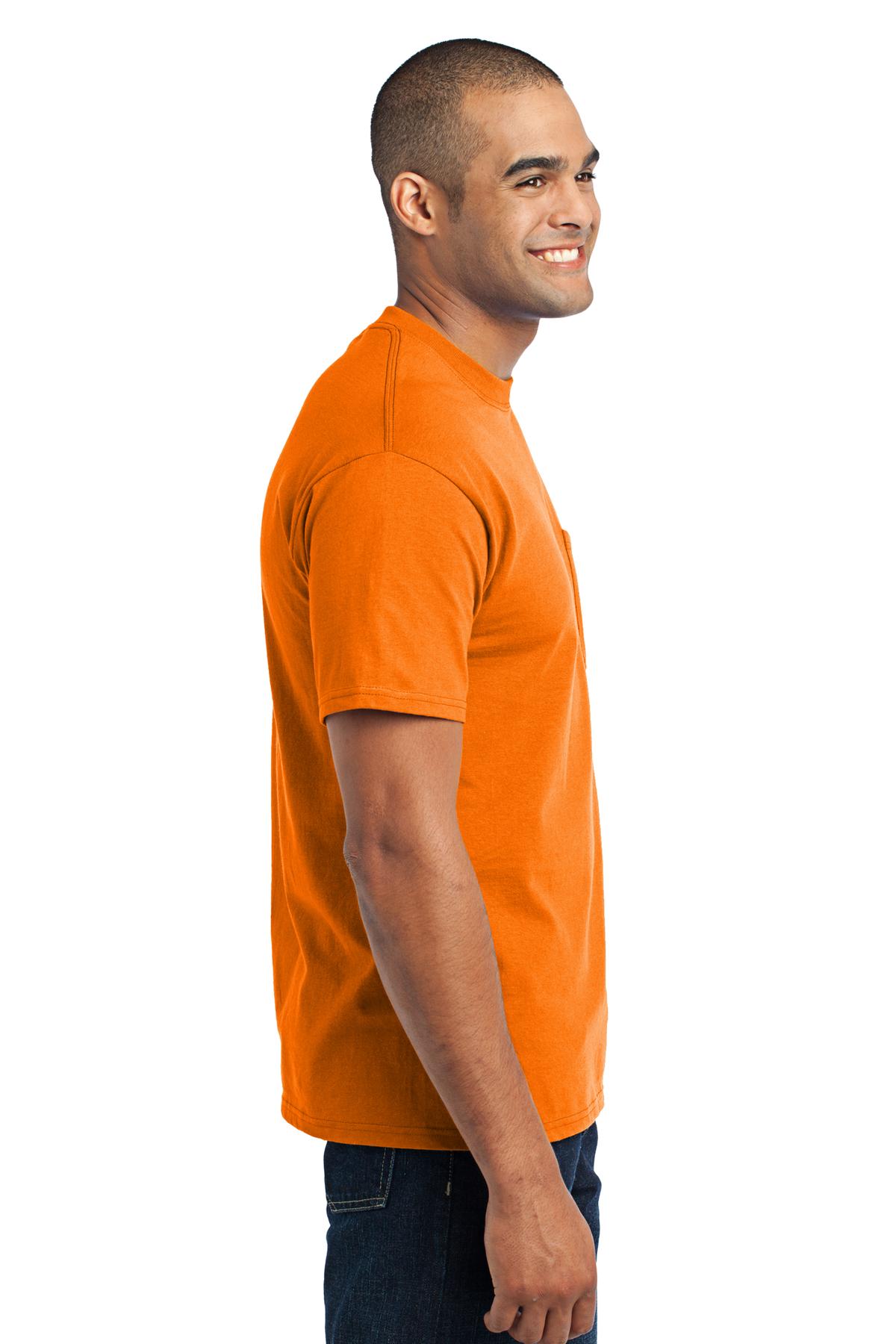 Port & Co Core Blend Pocket Tee. PC55P 128