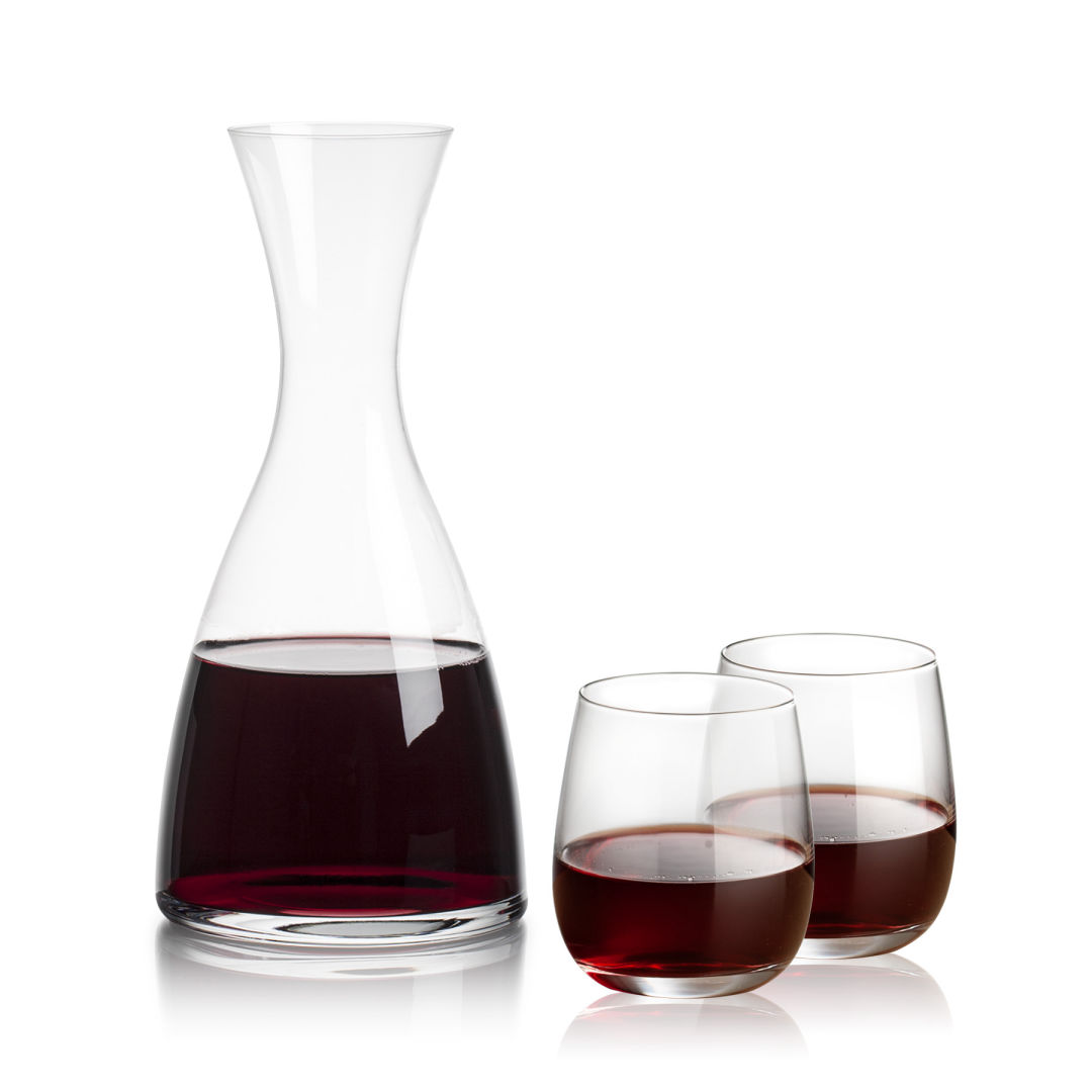 Barham Carafe & Crestview Stemless Wine 7