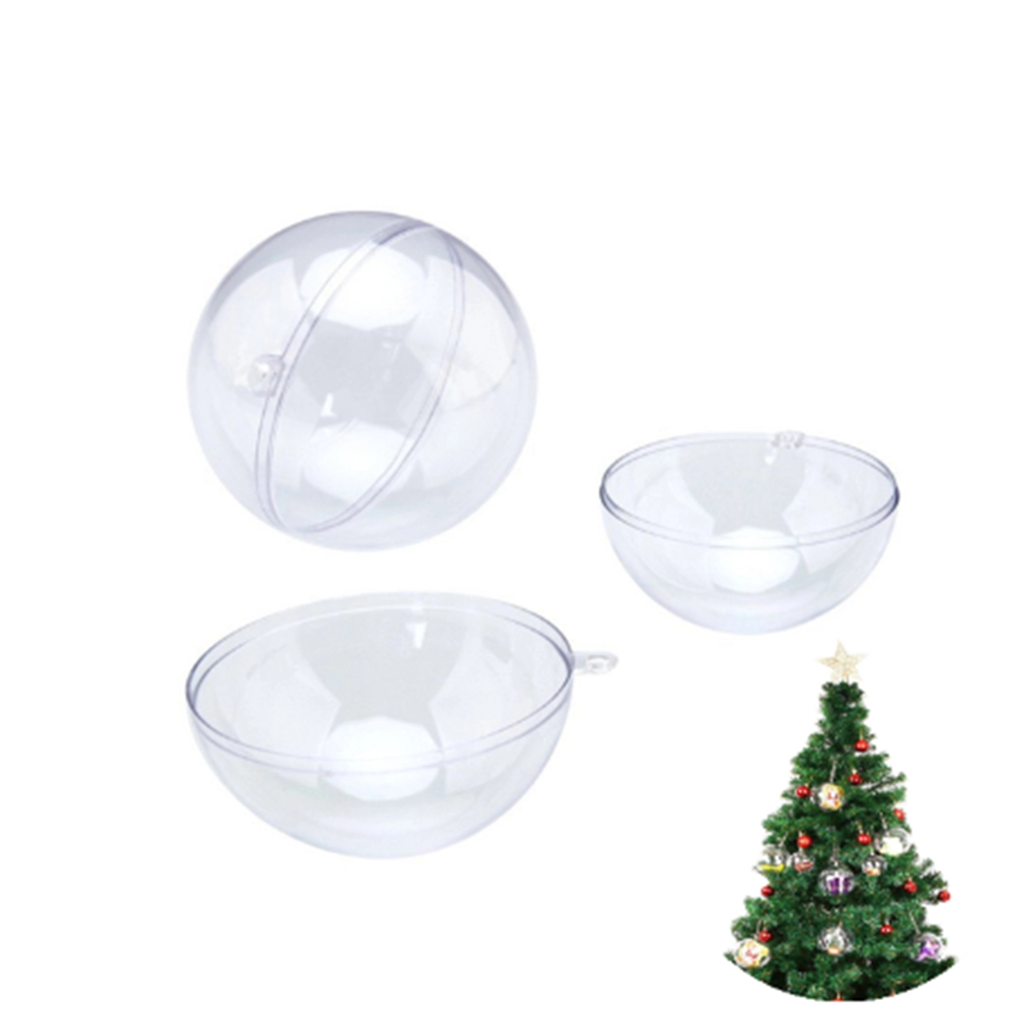 Transparent plastic ball Christmas ornaments