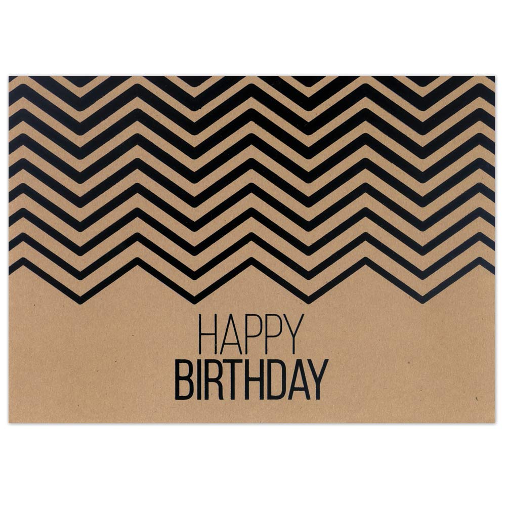 Happy Birthday-Chevrons Greeting Card 1