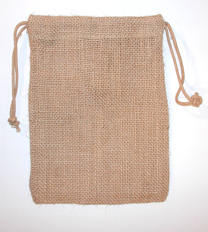 Colored Jute/ Burlap Drawstring Bag 5x7" 4
