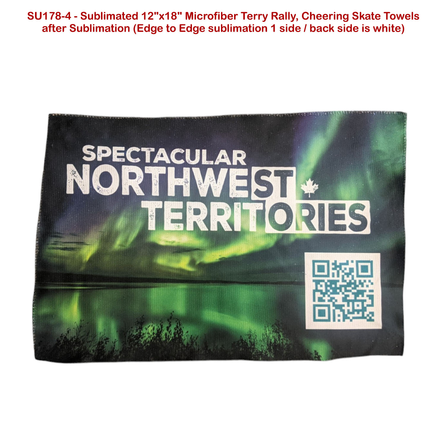 24 Hr Express Ship - Colored Microfiber Dri-Lite Terry Rally, Sports, Skate Towel, 12x18, sublimated 2