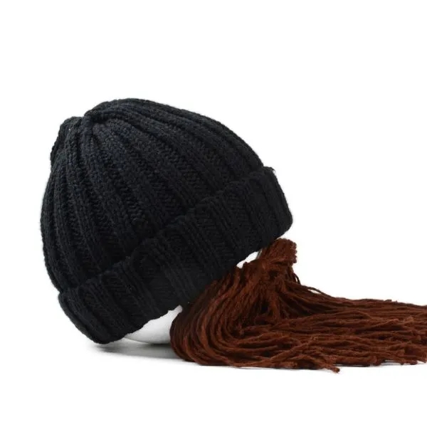 Factory Sample Beard Beanie - Trendy Men's Knit Hat 2