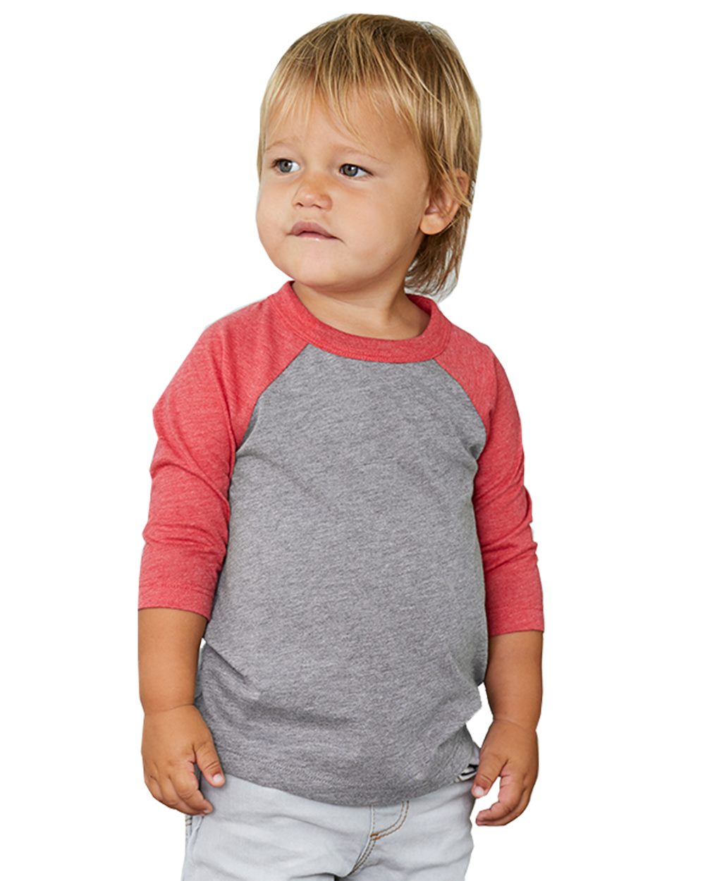 Toddler Three-Quarter Sleeve Baseball Tee - 3200T 6
