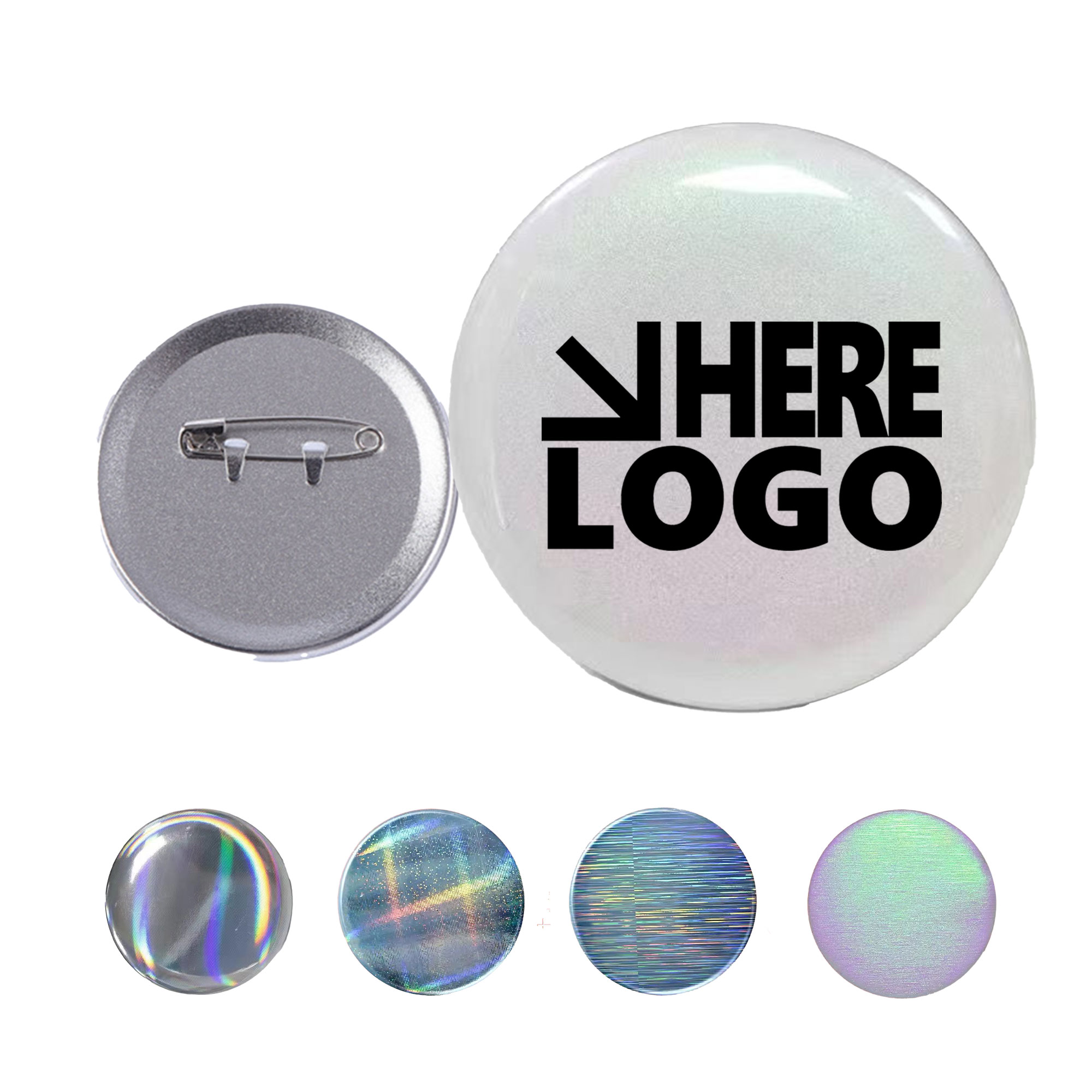 MOQ 100 Round Custom Buttons/Pins 3