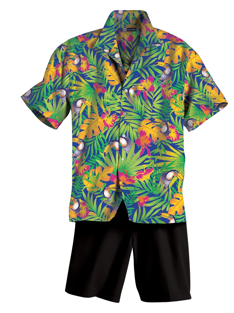 Tucan Print Camp Shirt 3