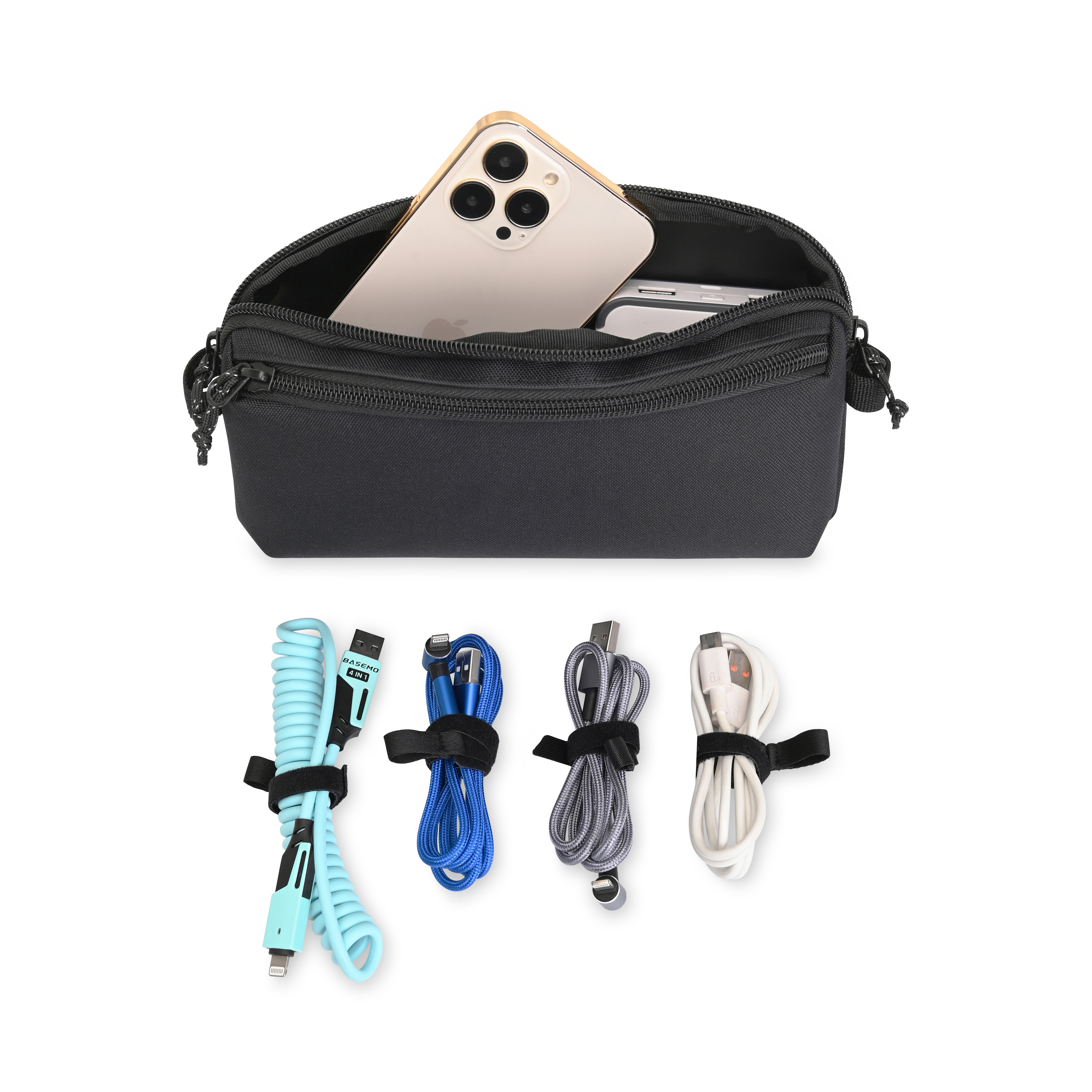 Newton Recycled rPET Electronics Cord Management Pouch 3