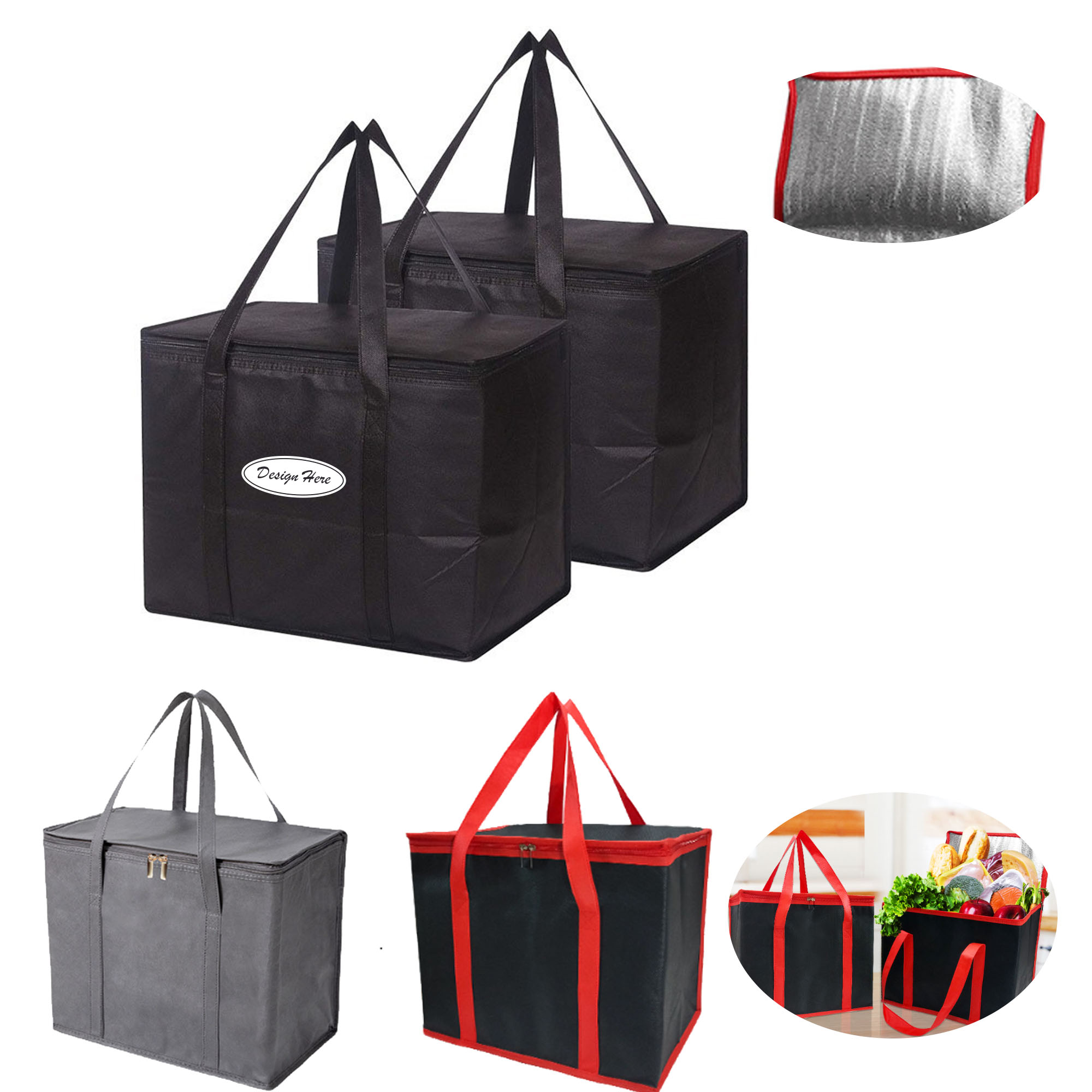 Thermal Non-Woven Cooler Bag with Aluminum Foil Insulation 5