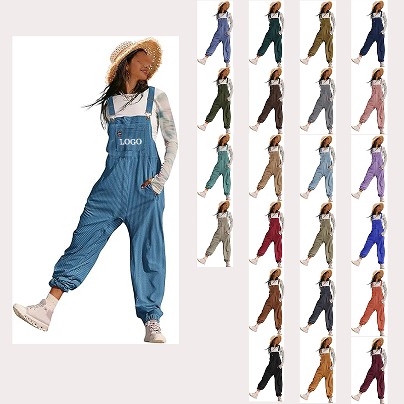 Women's Casual Corduroy Overalls 4