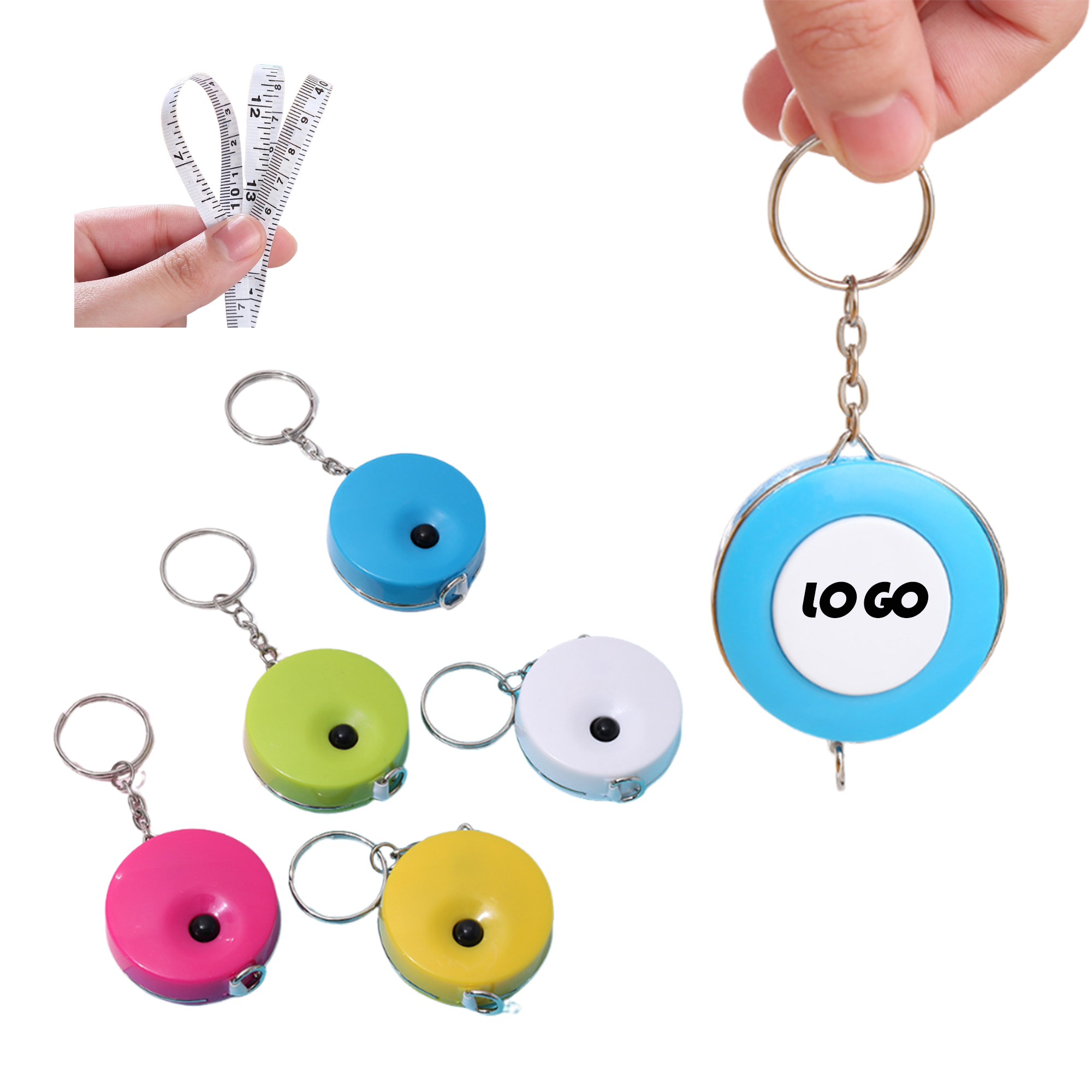 60" Logo Custom Tape Keychain 1