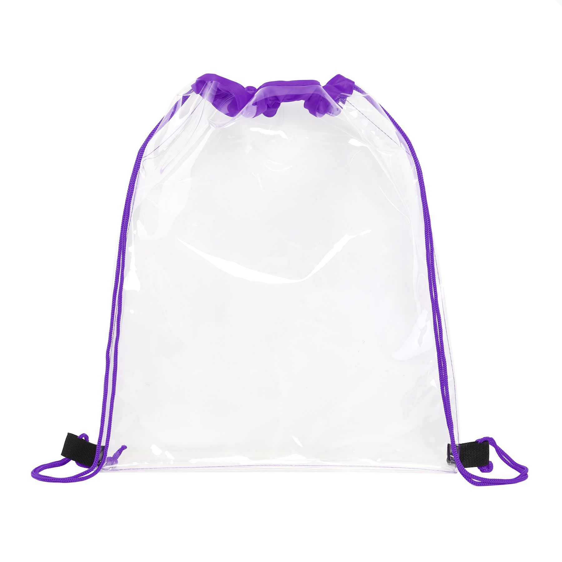 Large Clear Water-Resistant Stadium Drawstring Backpack 15