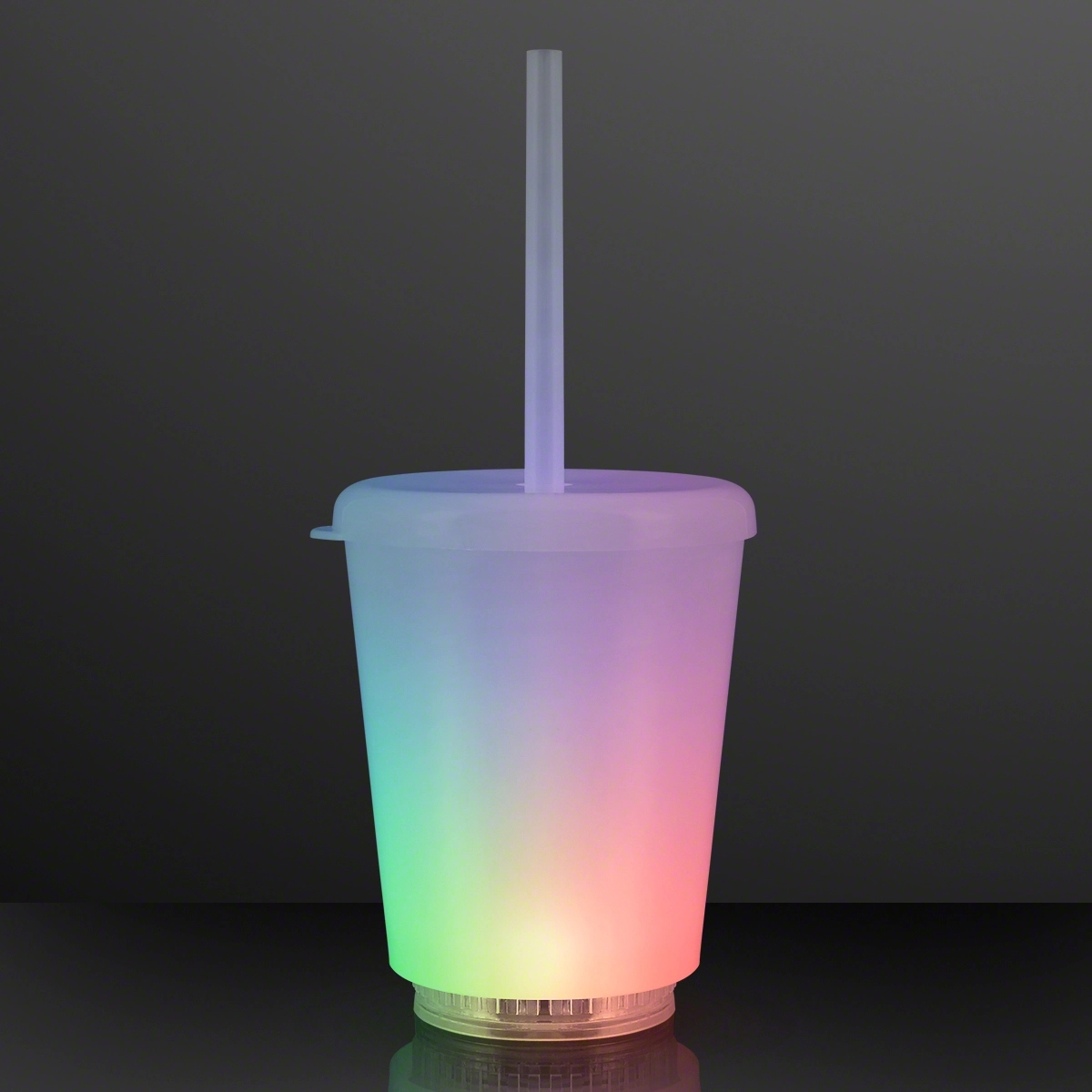 12 Oz. Short Tumbler Light Up Cup with Lid & Straw 2