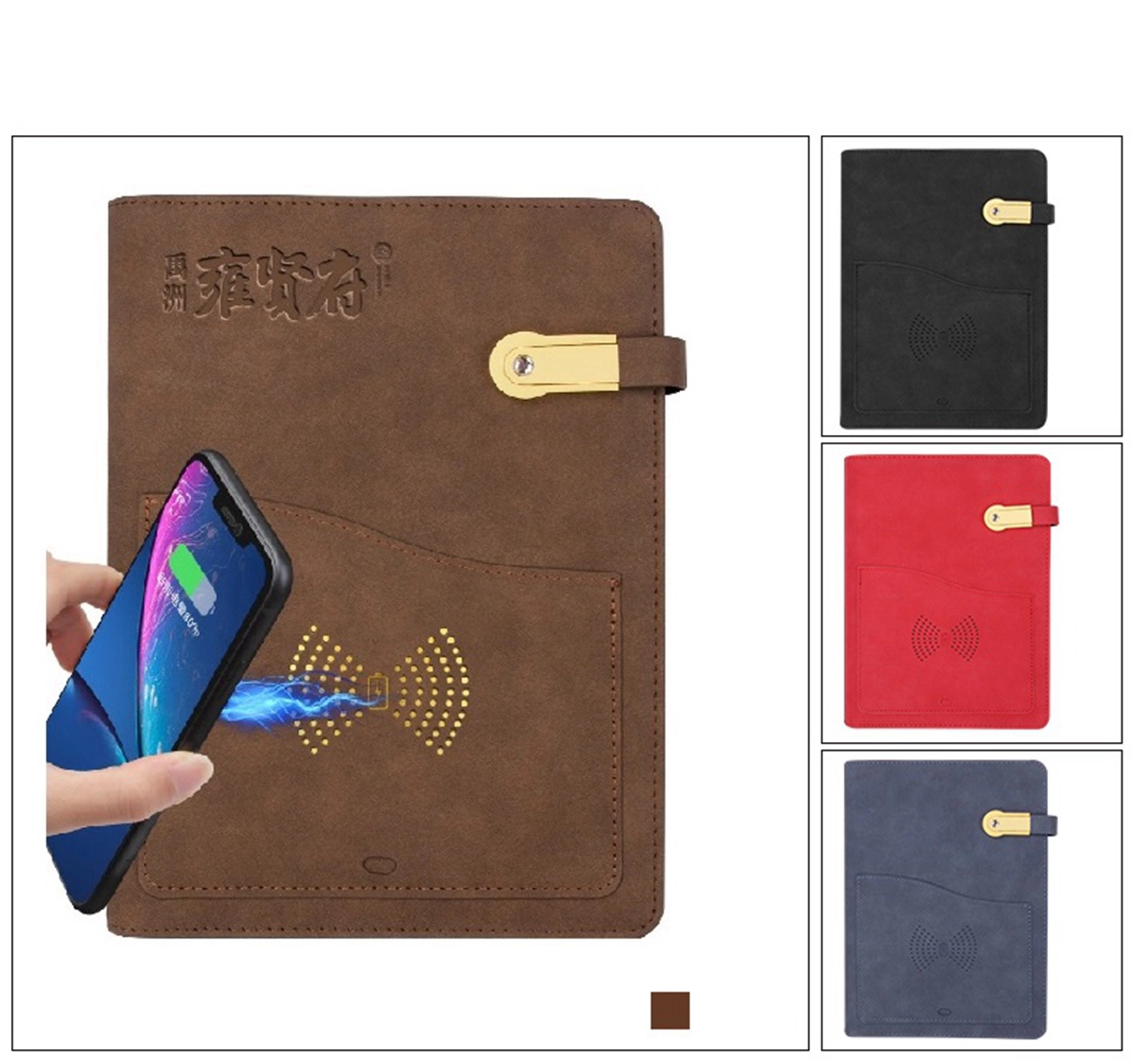 A5 Notepad with 8000 mAh Power Bank 5W Wireless Charger 3