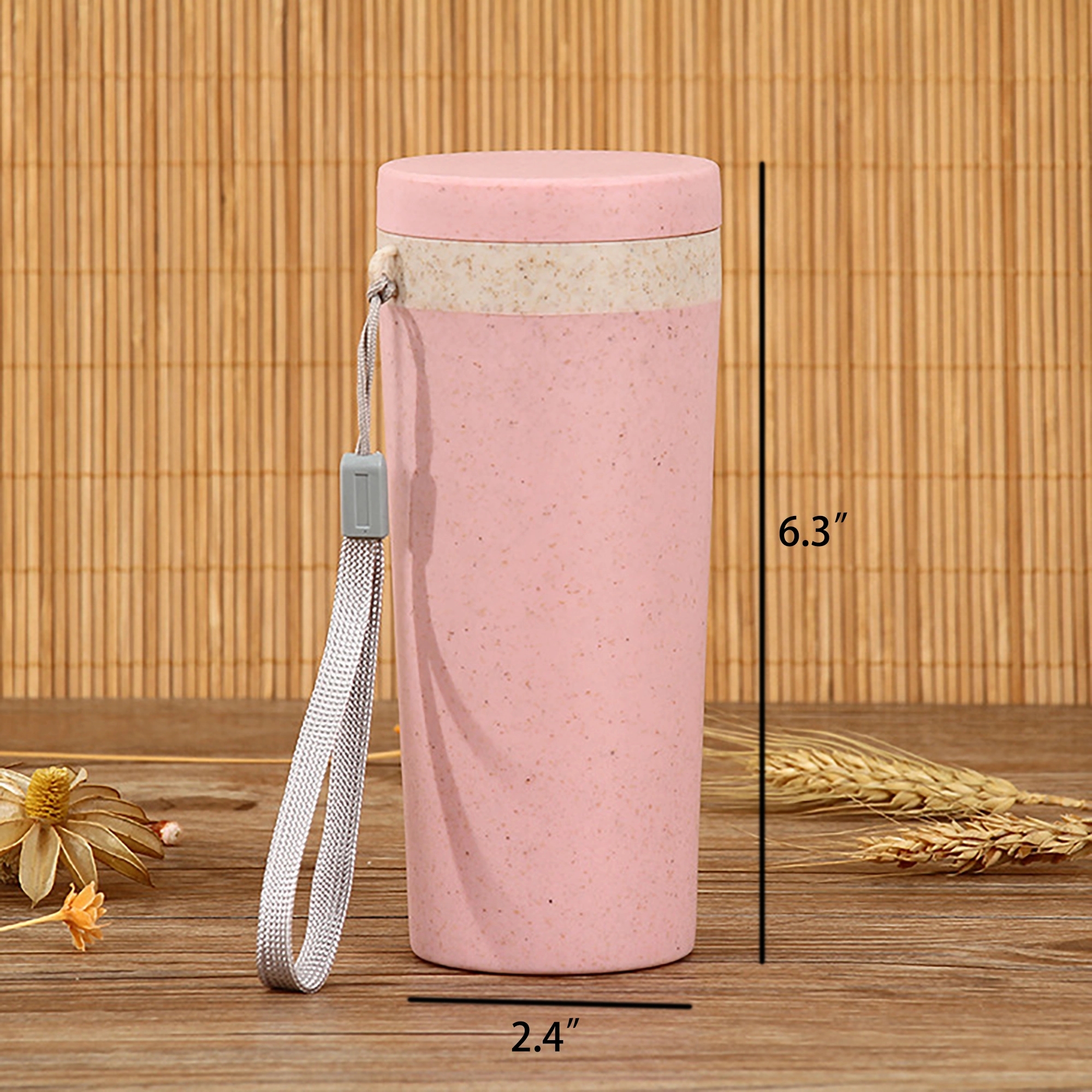 10 oz Wheat Straw Water Bottle 4