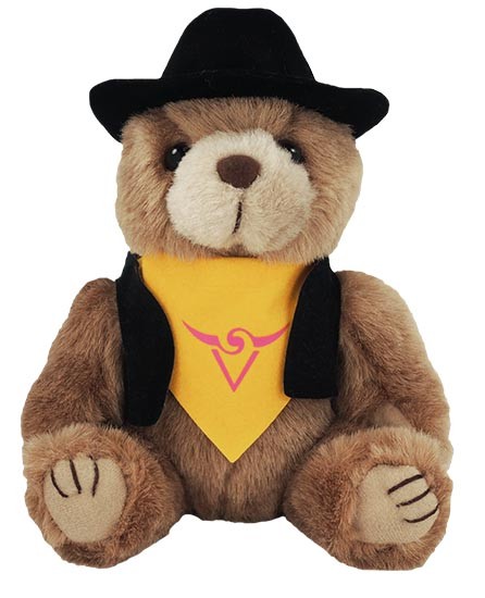 8" Cowboy Bear with one color imprint 2
