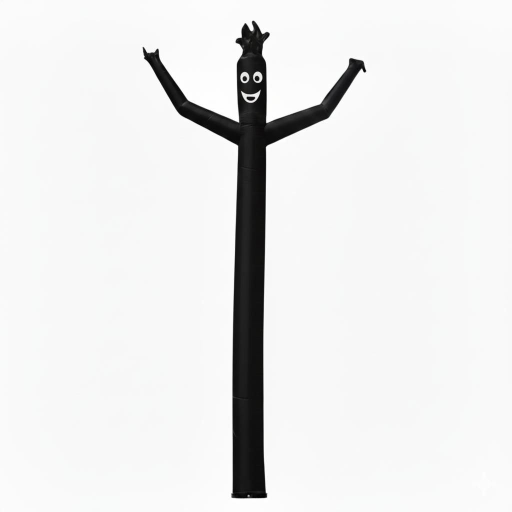 18'H Wacky Man™ Single-Leg Inflatable Dancer, Black 2
